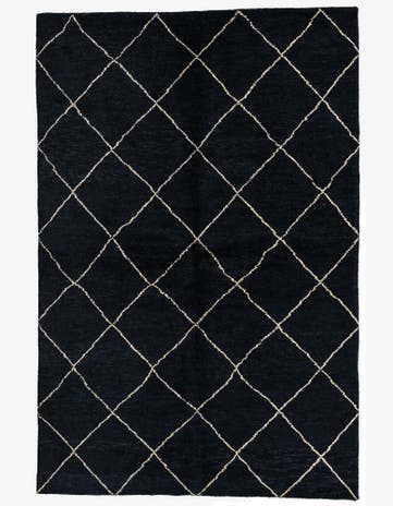 5' 6 x 8' 3 Hand Knotted Moroccan Wool Rug