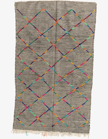 4' 10 x 8' Hand Knotted Moroccan Wool Rug