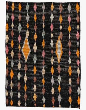 4' 9 x 6' 8 Hand Knotted Moroccan Wool Rug