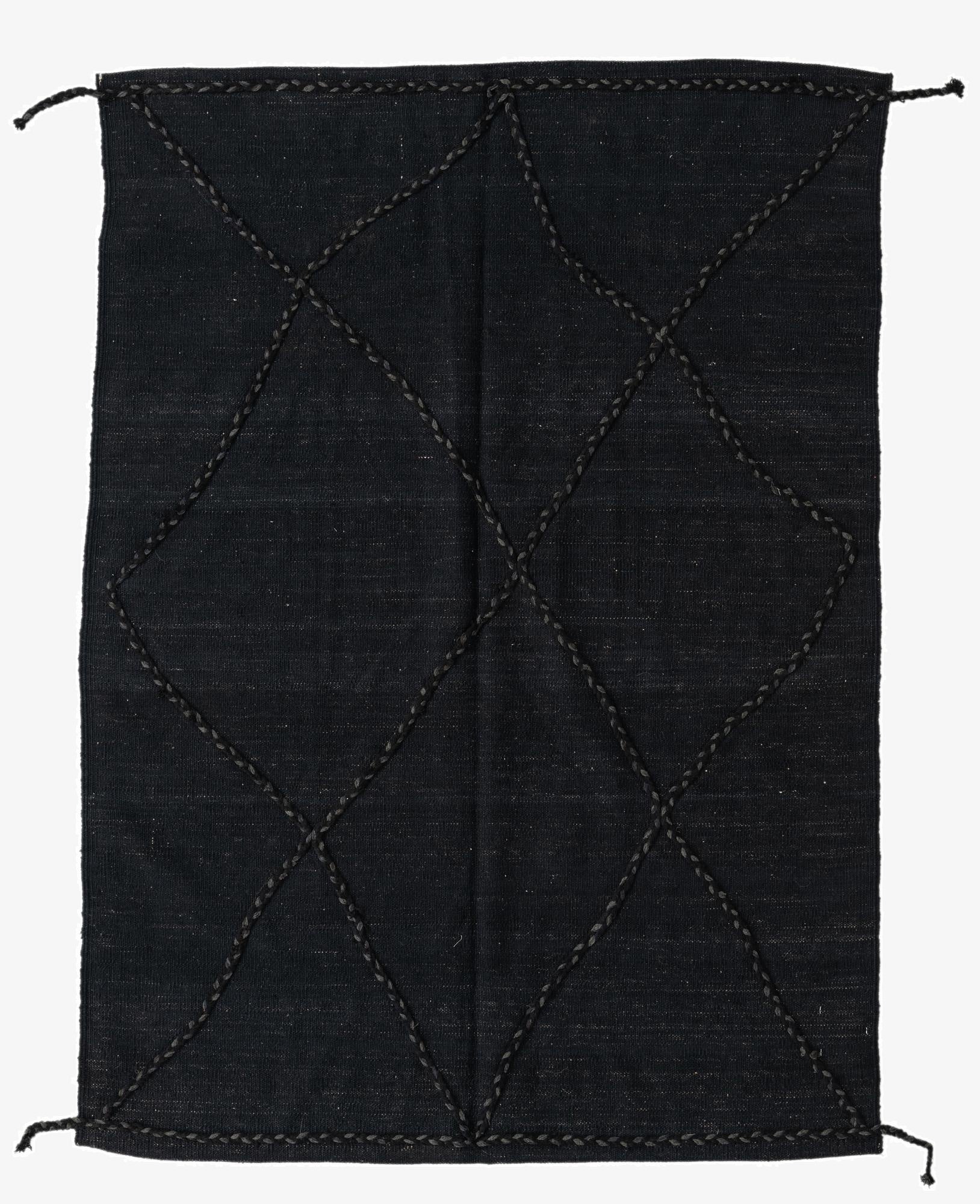 4' 3 x 5' 10  Hand Knotted Moroccan Wool Rug