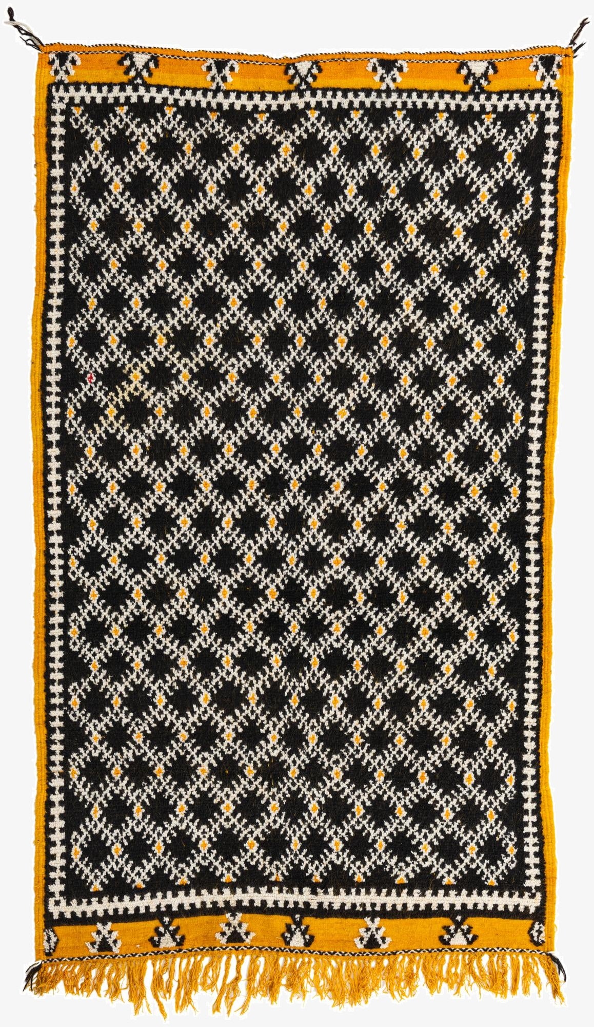 4' 7 x 8'  Hand Knotted Moroccan Oriental Wool Rug