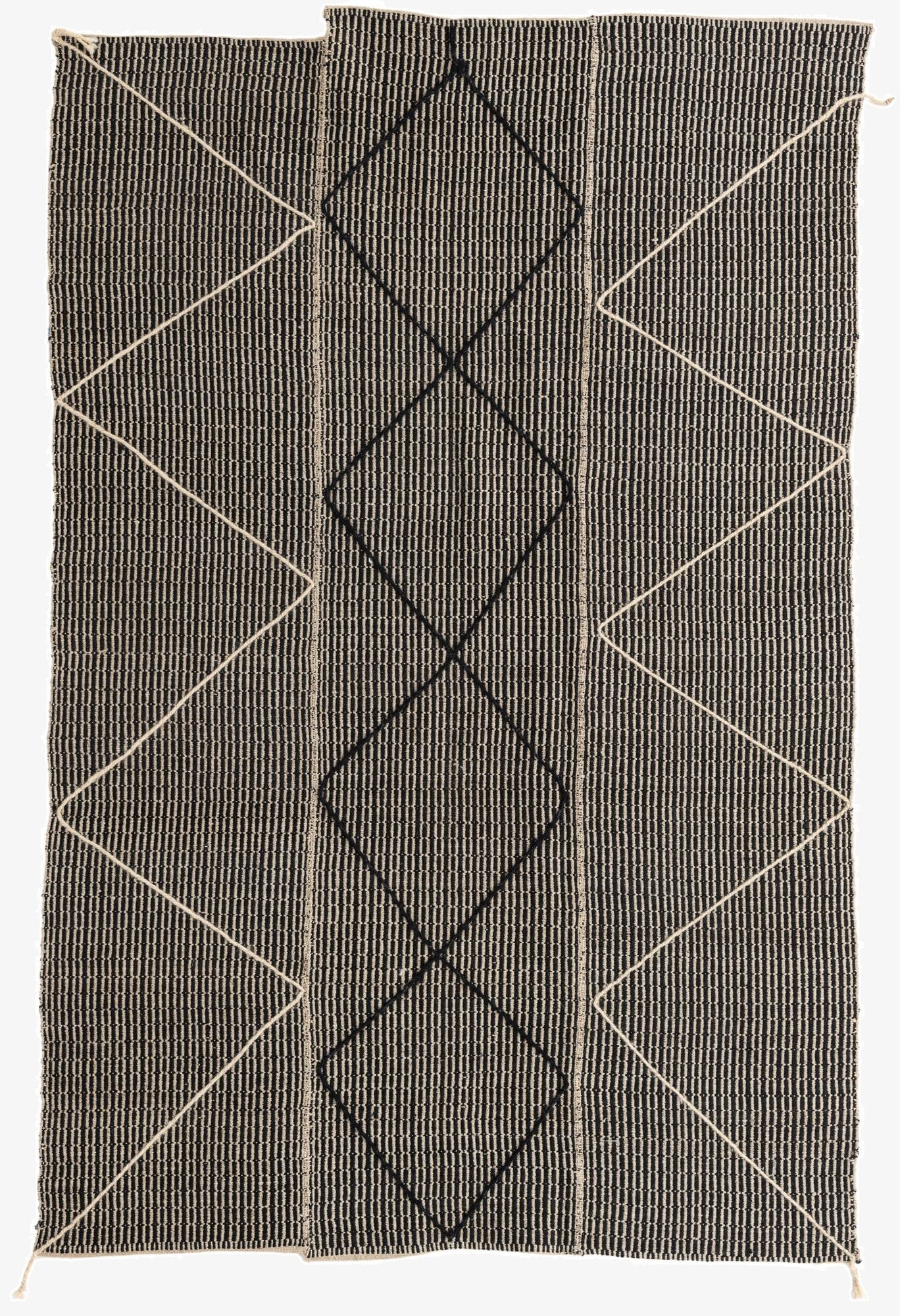 5' 9 x 8' 9  Hand Knotted Moroccan Wool Rug