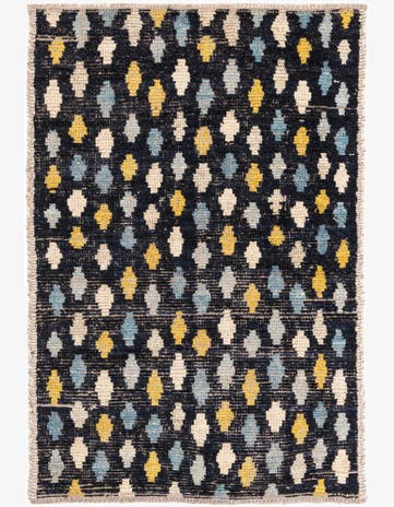 3' 4 x 4' 10 Hand Knotted Moroccan Wool Rug