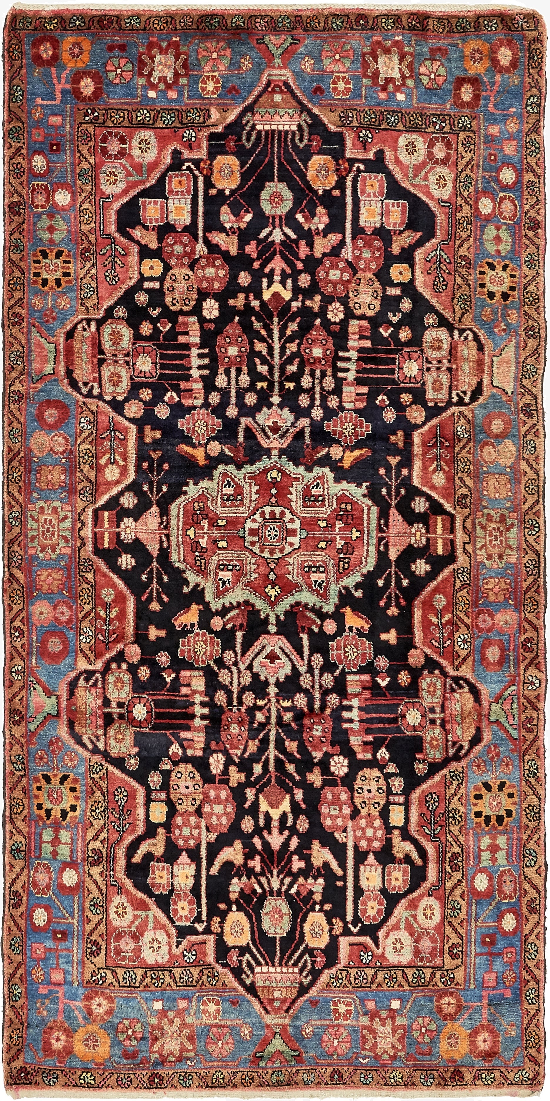  5' x 10' 2  Hand Knotted Nahavand Persian Wool Rug