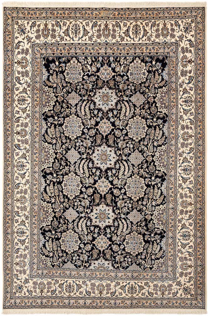 7' x 10' 3 Hand Knotted Nain Rug