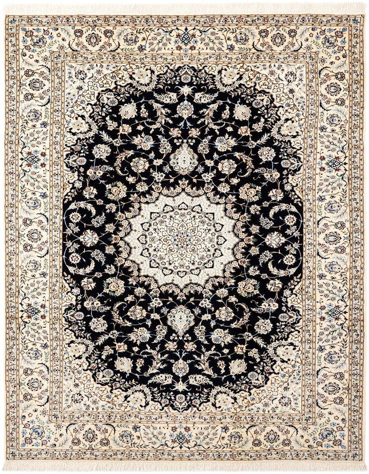Detail image of 6' 9 x 9' 10 Hand Knotted Nain Rug