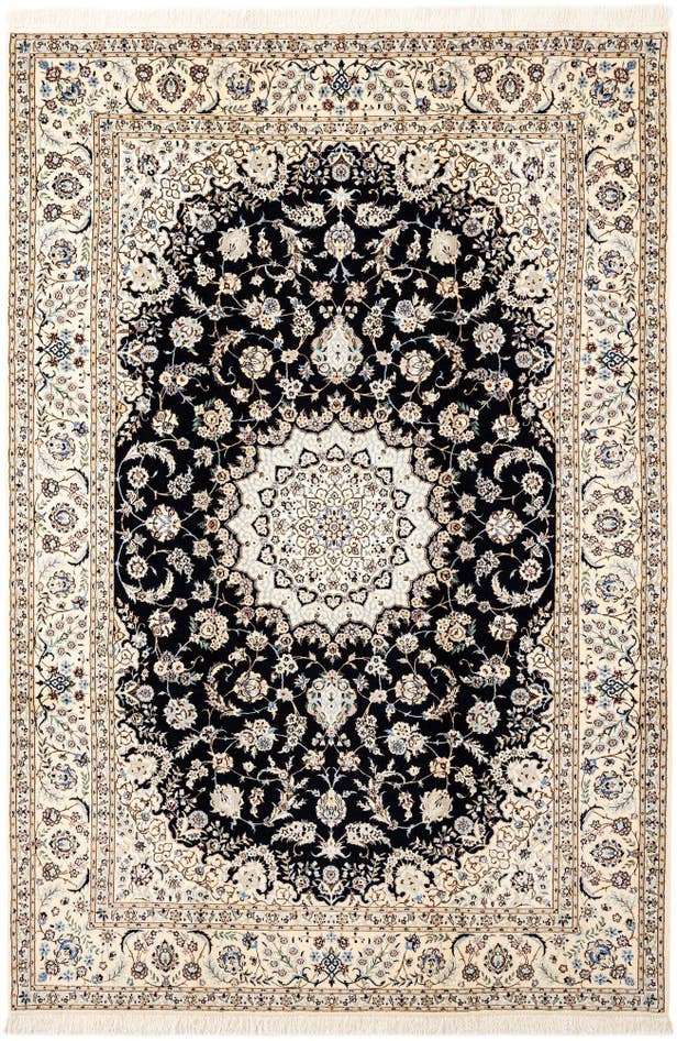 Detail image of 6' 9 x 9' 10 Hand Knotted Nain Rug