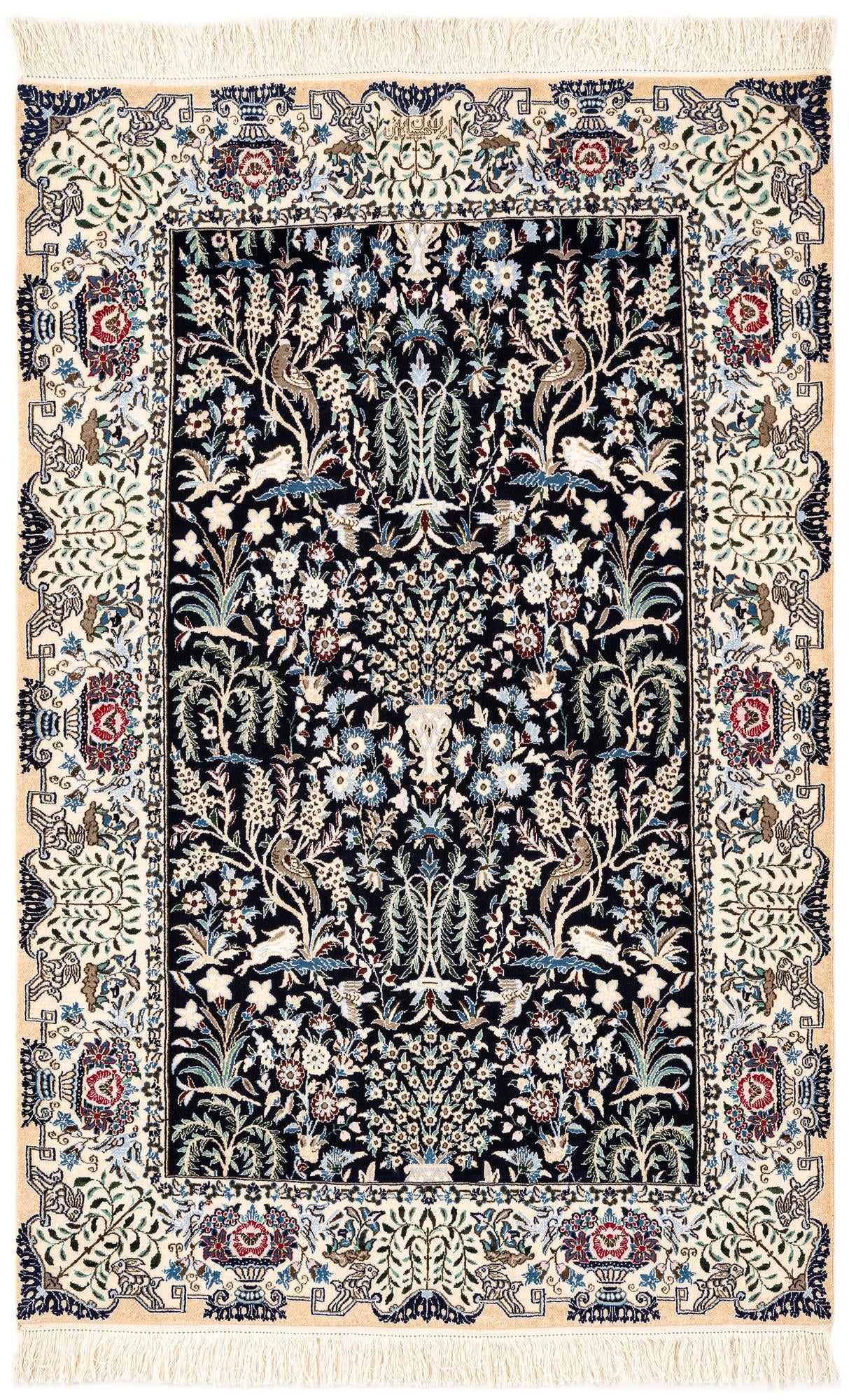3' 6 x 5' 7 Hand Knotted Nain Rug