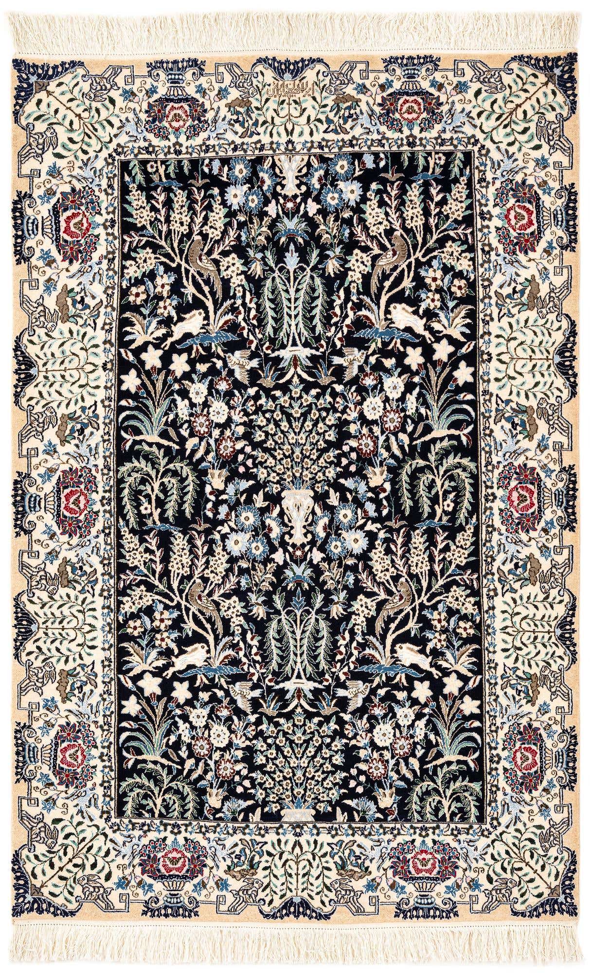3' 6 x 5' 7 Hand Knotted Nain Rug
