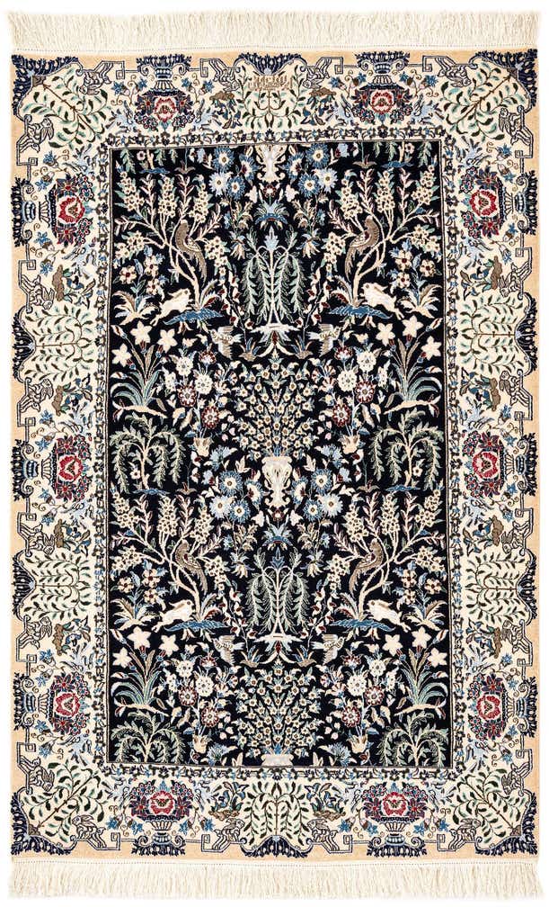 3' 6 x 5' 7 Hand Knotted Nain Rug