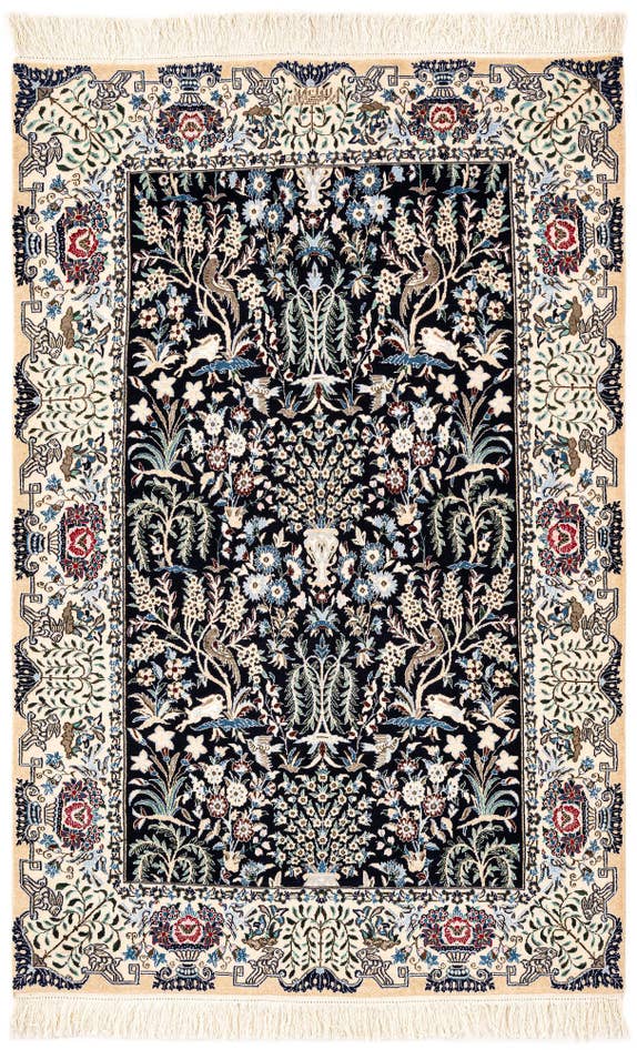 Detail image of 3' 6 x 5' 7 Hand Knotted Nain Rug