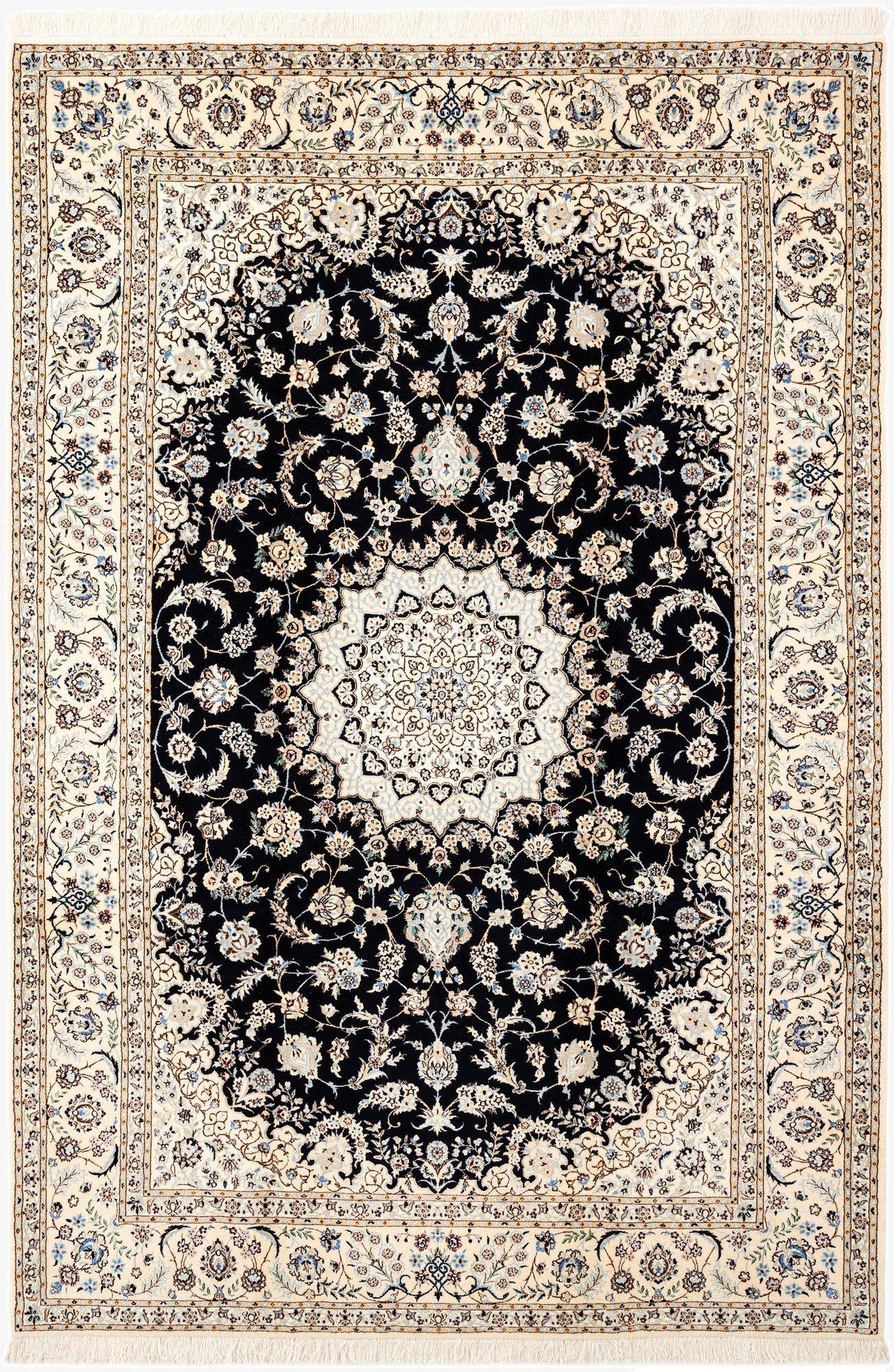 6' 9 x 9' 10  Hand Knotted Nain Rug