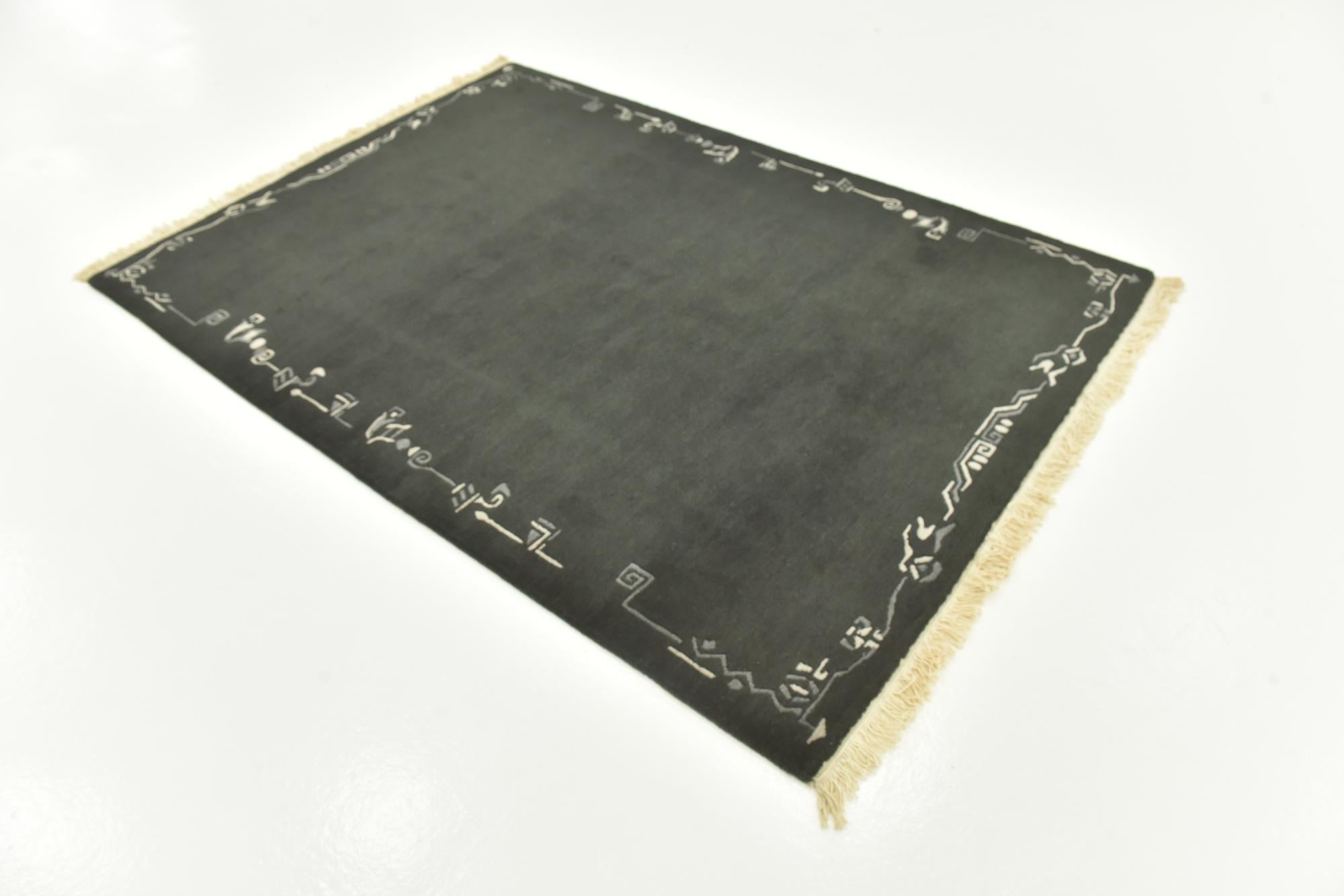4' 8 x 6' 6 Hand Knotted Nepal Wool Rug