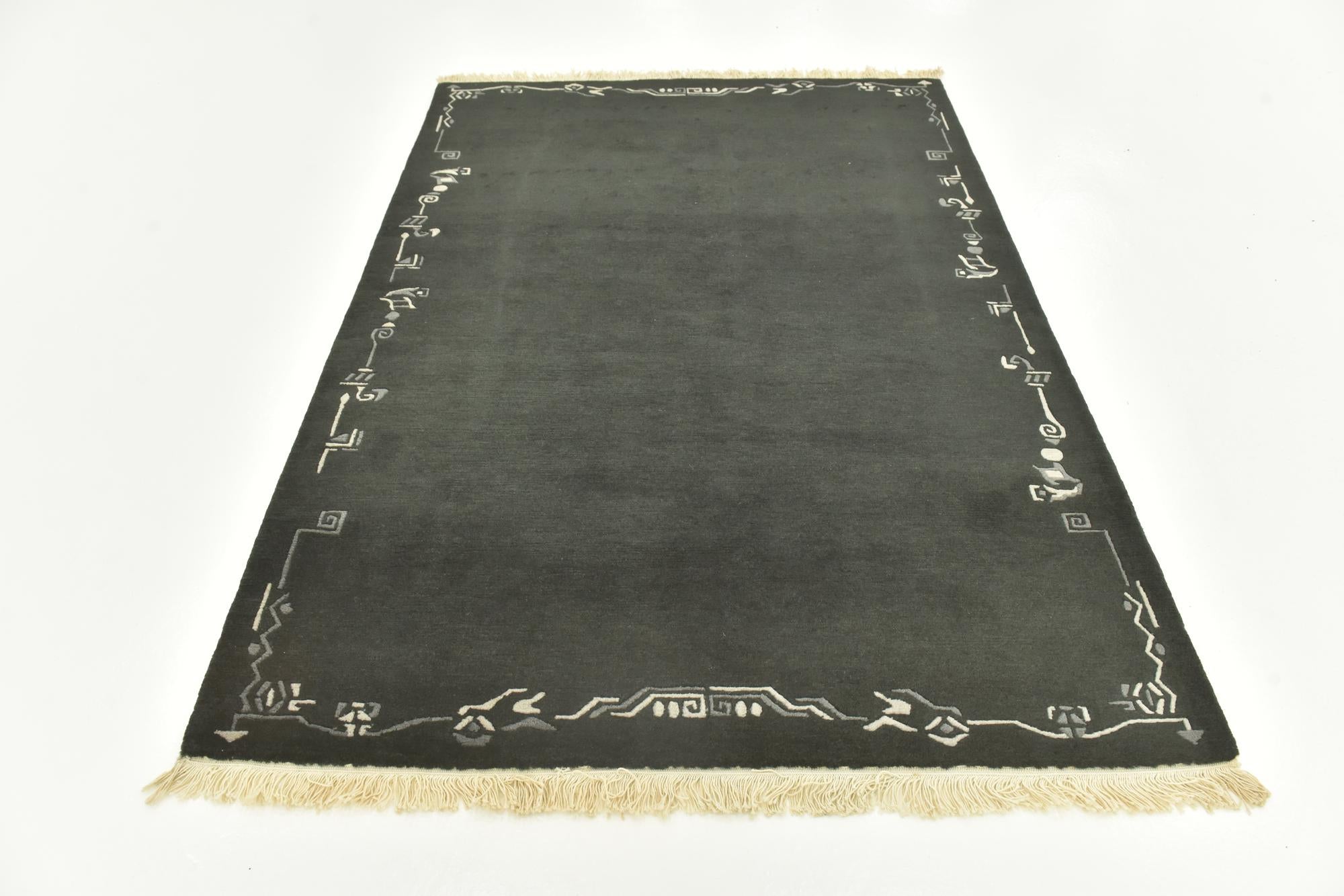 4' 8 x 6' 6 Hand Knotted Nepal Wool Rug