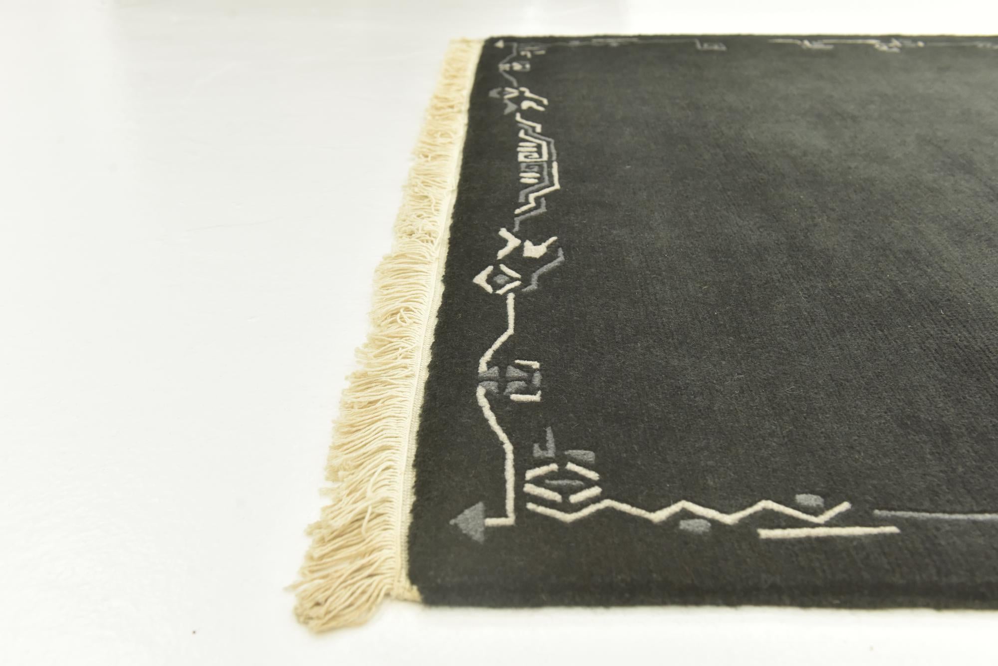 4' 8 x 6' 6 Hand Knotted Nepal Wool Rug