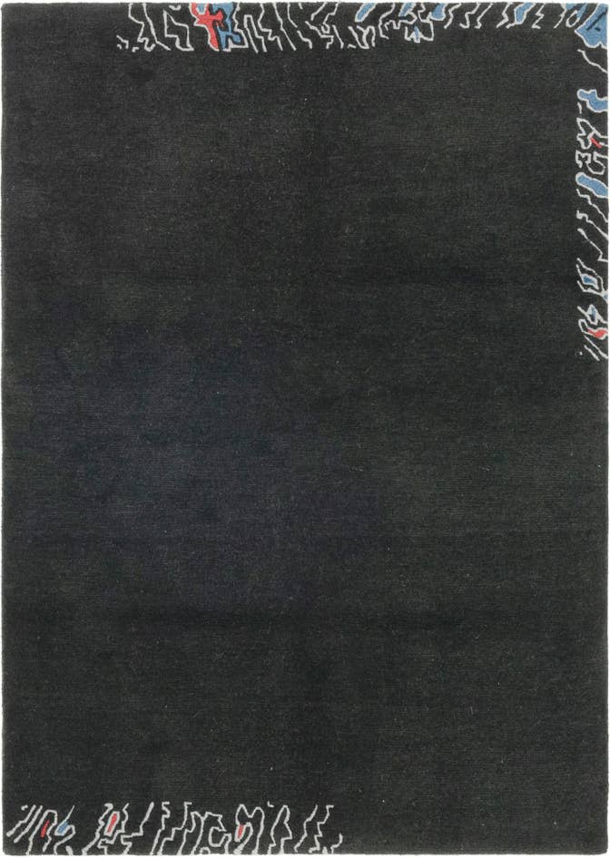 Detail image of 4' 7 x 6' 6 Hand Knotted Nepal Wool Rug