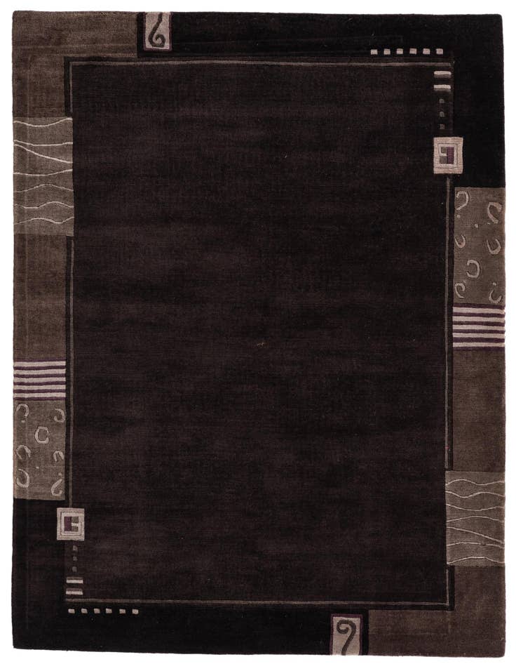 Detail image of 4' 8 x 6' 4 Hand Knotted Nepal Wool Rug