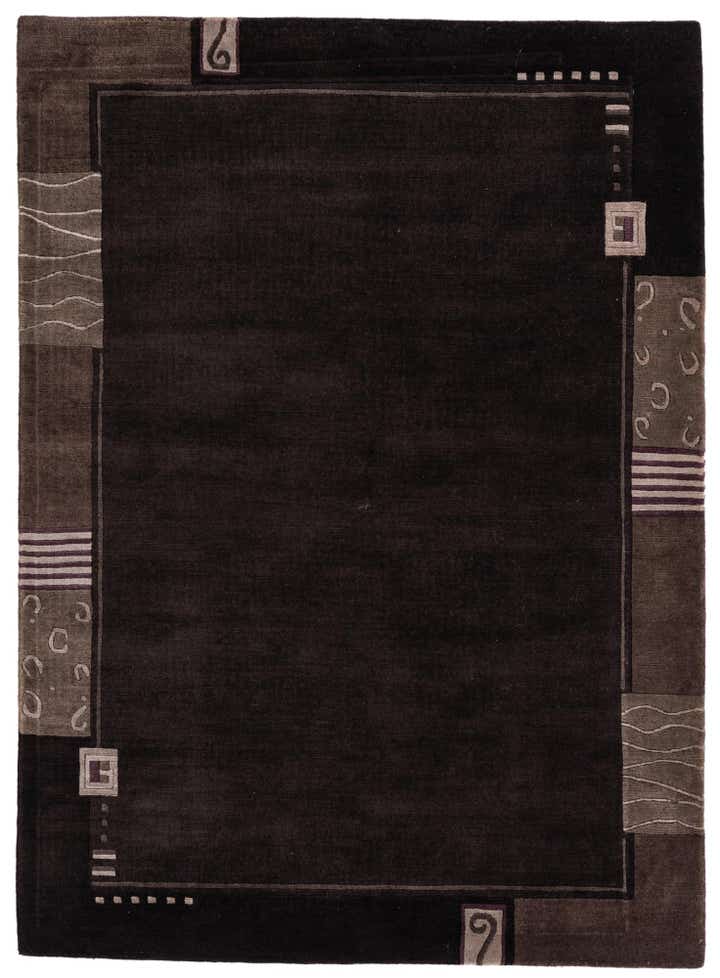 4' 8 x 6' 4 Hand Knotted Nepal Wool Rug