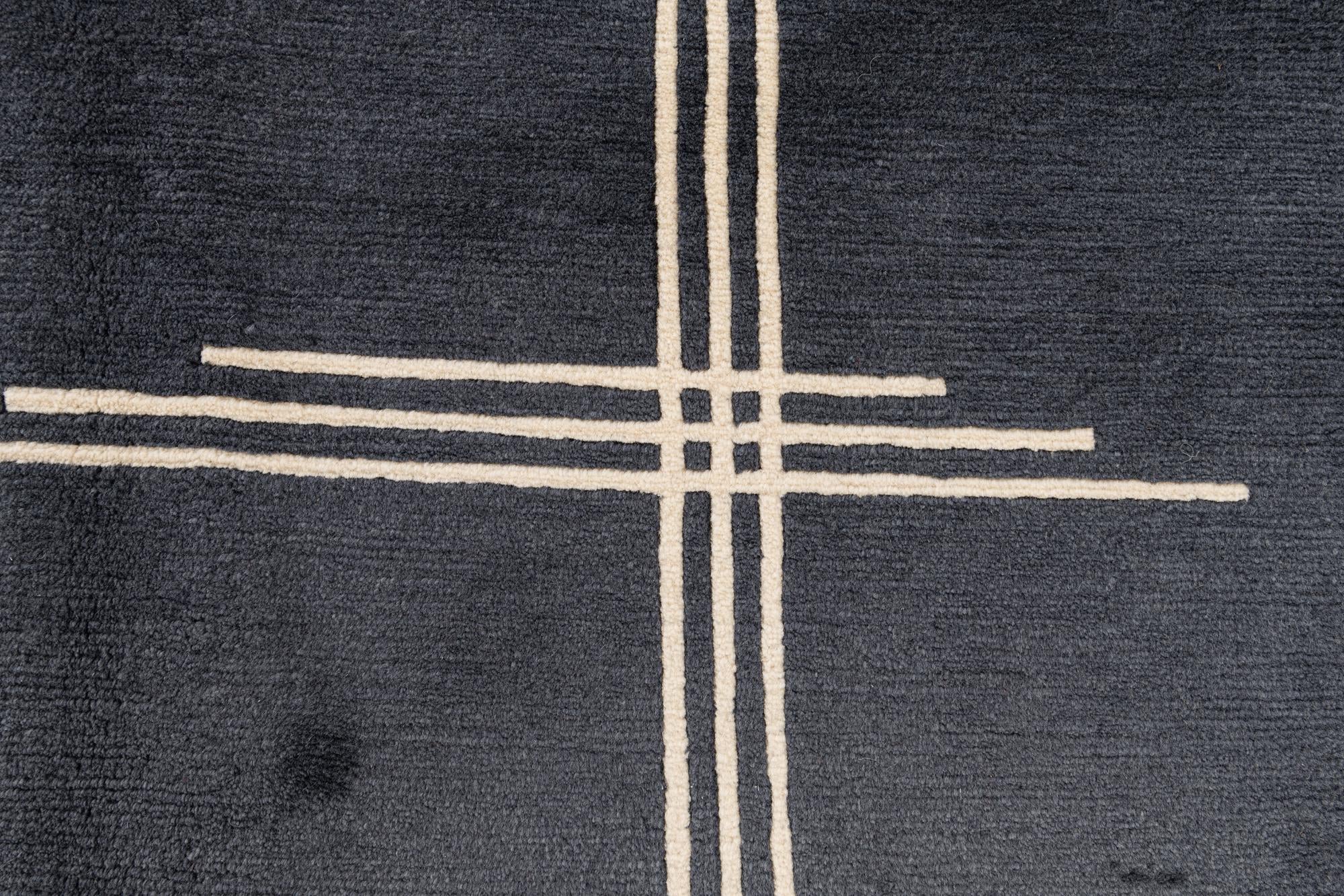 8' 2 x 11' 6 Hand Knotted Nepal Wool Rug
