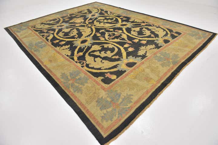 10' 2 x 13' 3 Hand Knotted Oushak Wool Rug