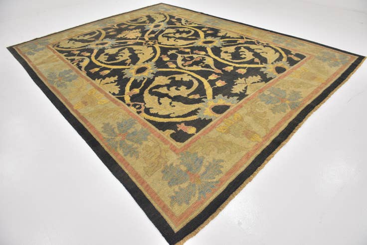 Detail image of 10' 2 x 13' 3 Hand Knotted Oushak Wool Rug