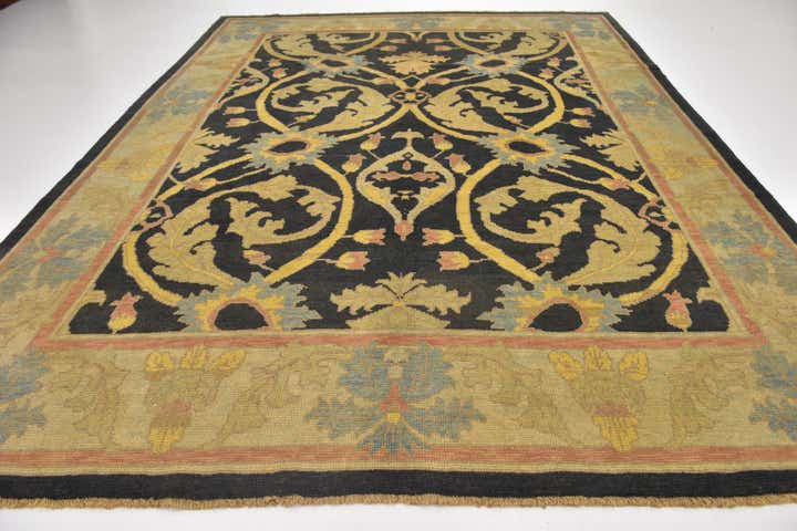 10' 2 x 13' 3 Hand Knotted Oushak Wool Rug