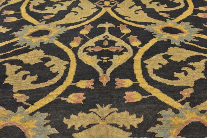 10' 2 x 13' 3 Hand Knotted Oushak Wool Rug