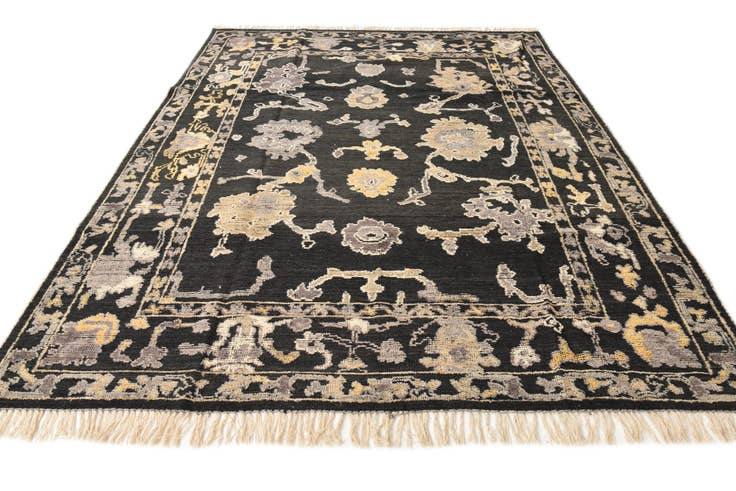 Detail image of 8' 2 x 10' 4 Hand Knotted Oushak Wool Rug