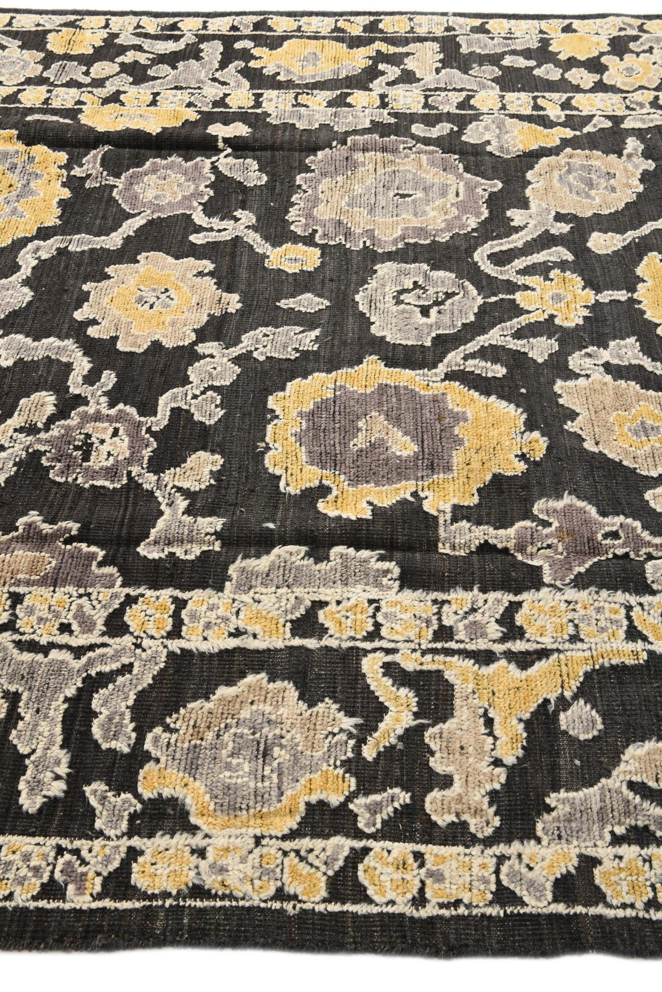8' x 10' 4 Hand Knotted Oushak Wool Rug