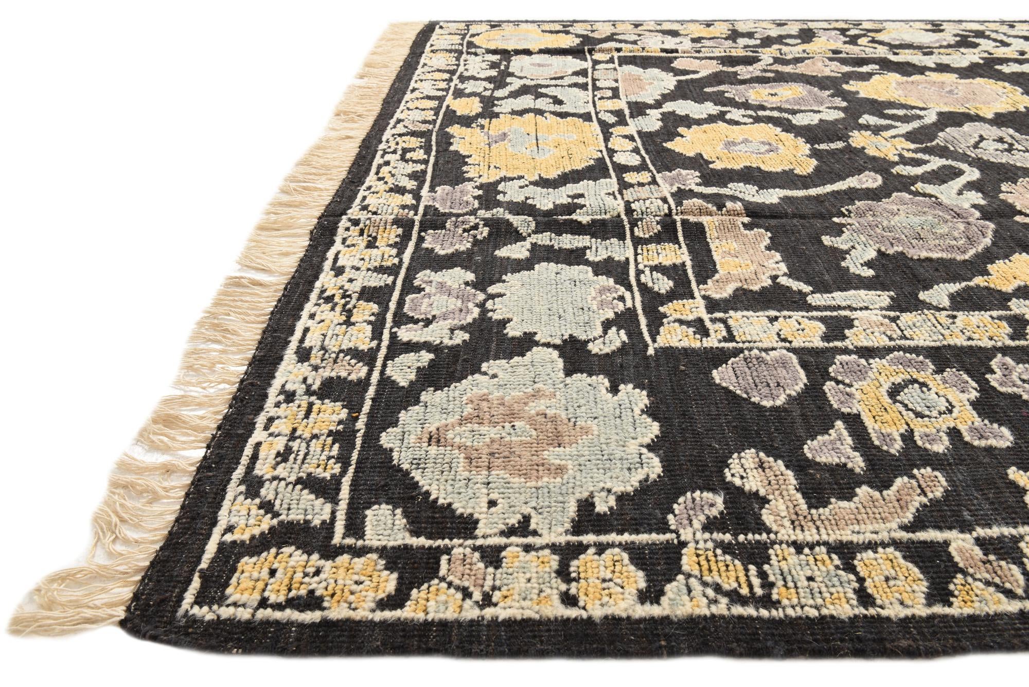 8' 2 x 10' 8 Hand Knotted Oushak Wool Rug