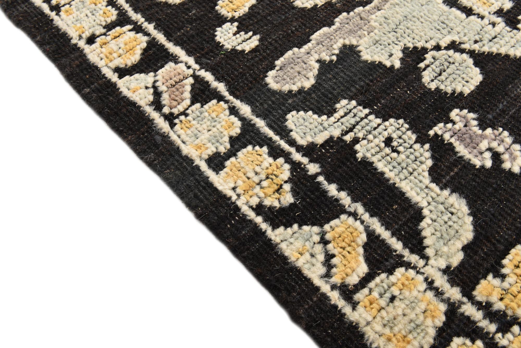 8' 2 x 10' 8 Hand Knotted Oushak Wool Rug