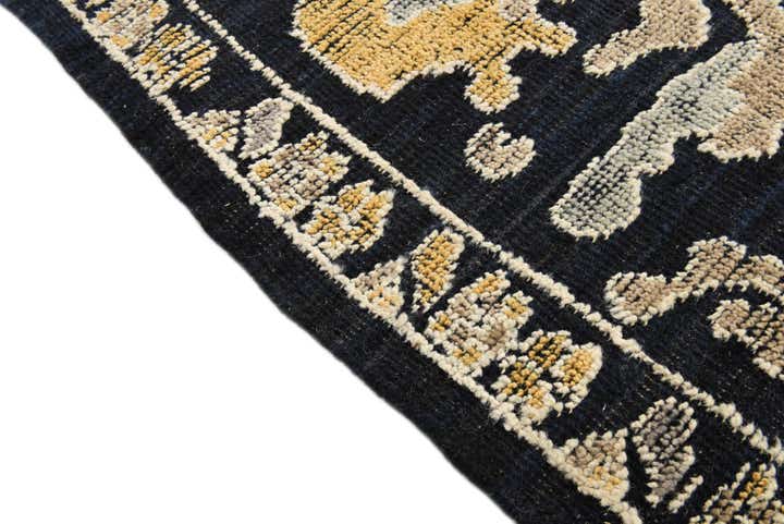 9' x 12' 6 Hand Knotted Oushak Wool Rug