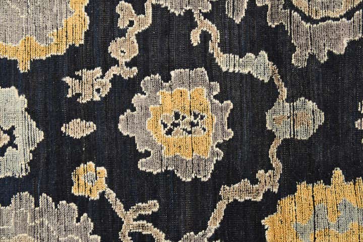 9' x 12' 6 Hand Knotted Oushak Wool Rug