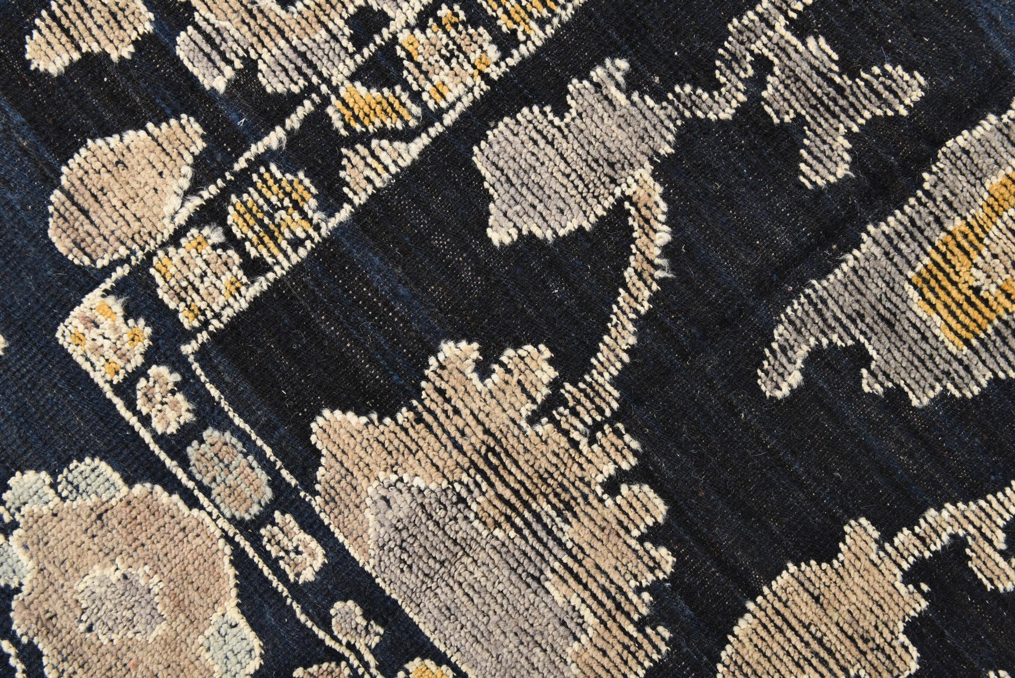 9' x 12' 6 Hand Knotted Oushak Wool Rug