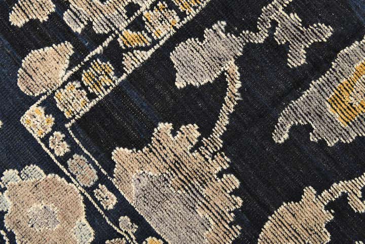 9' x 12' 6 Hand Knotted Oushak Wool Rug