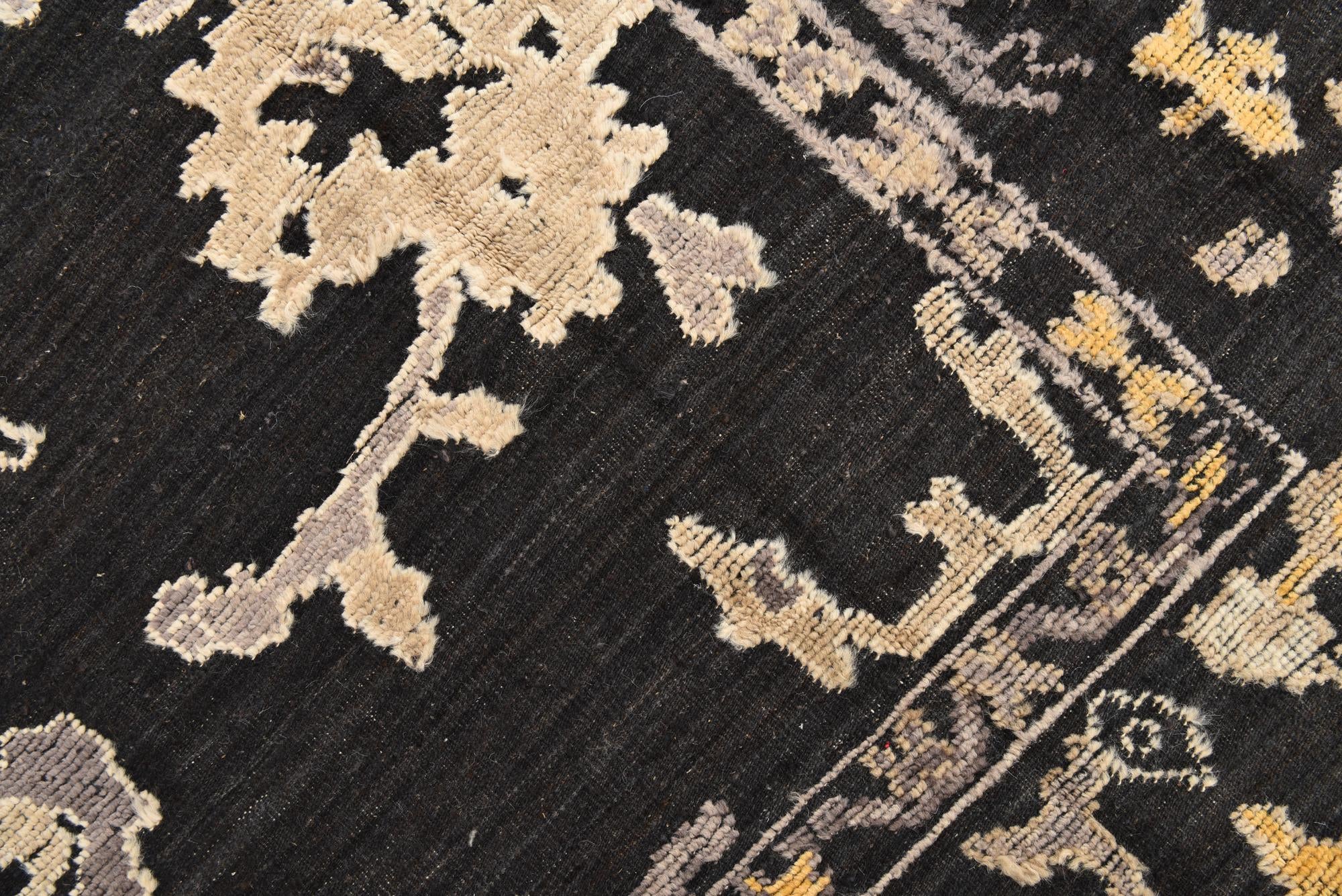 9' 2 x 12' 3 Hand Knotted Oushak Wool Rug