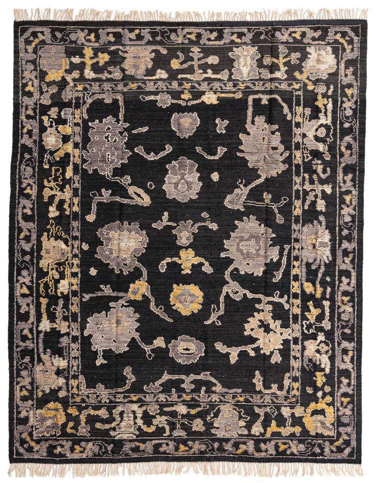 Detail image of 9' 2 x 12' 3 Hand Knotted Oushak Wool Rug