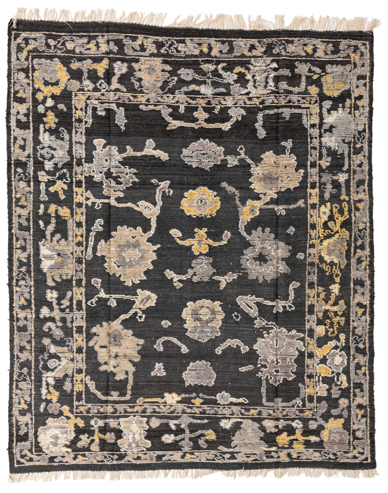 8' 2 x 9' 10 Hand Knotted Oushak Wool Rug