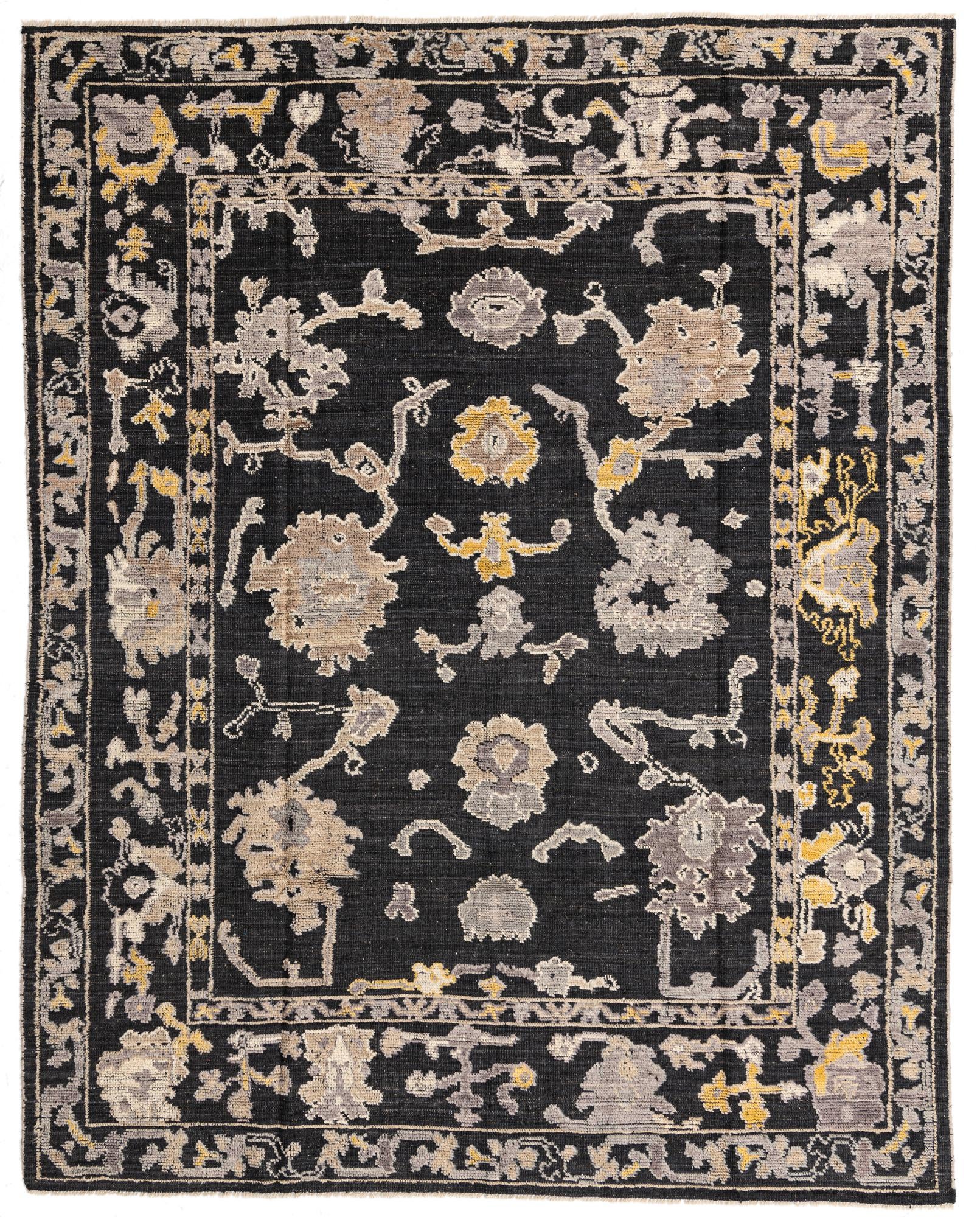 8' 1 x 10' 3 Hand Knotted Oushak Wool Rug