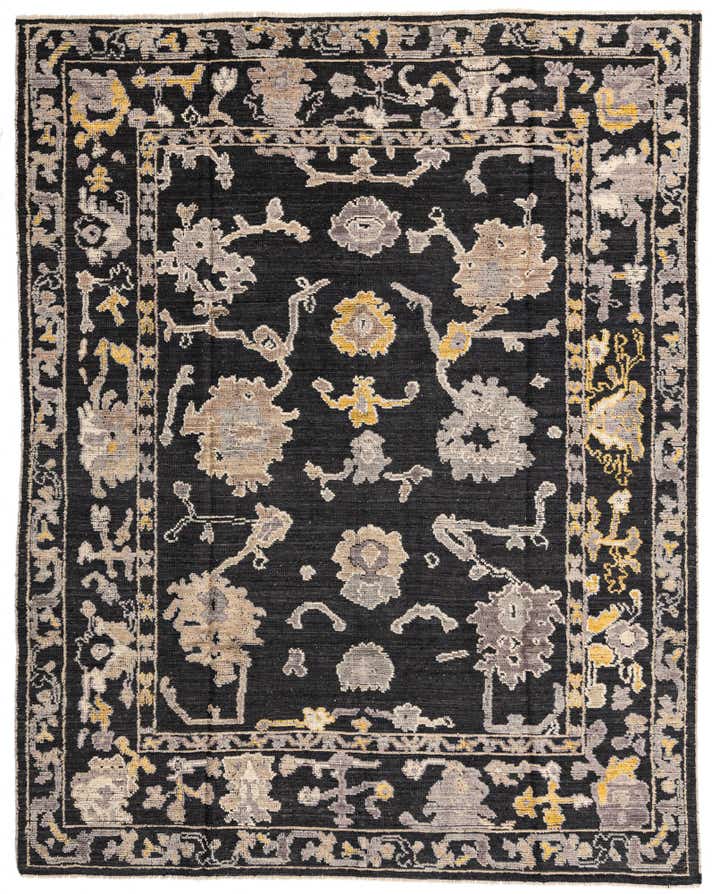 8' 1 x 10' 3 Hand Knotted Oushak Wool Rug