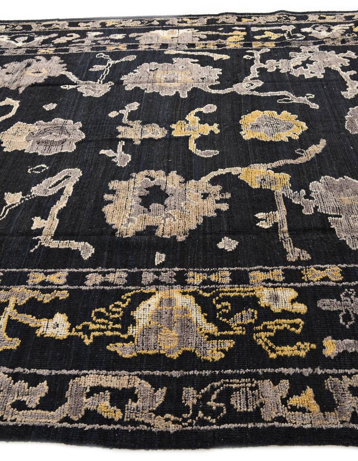 Detail image of 9' 5 x 12' 6  Hand Knotted Oushak Wool Rug