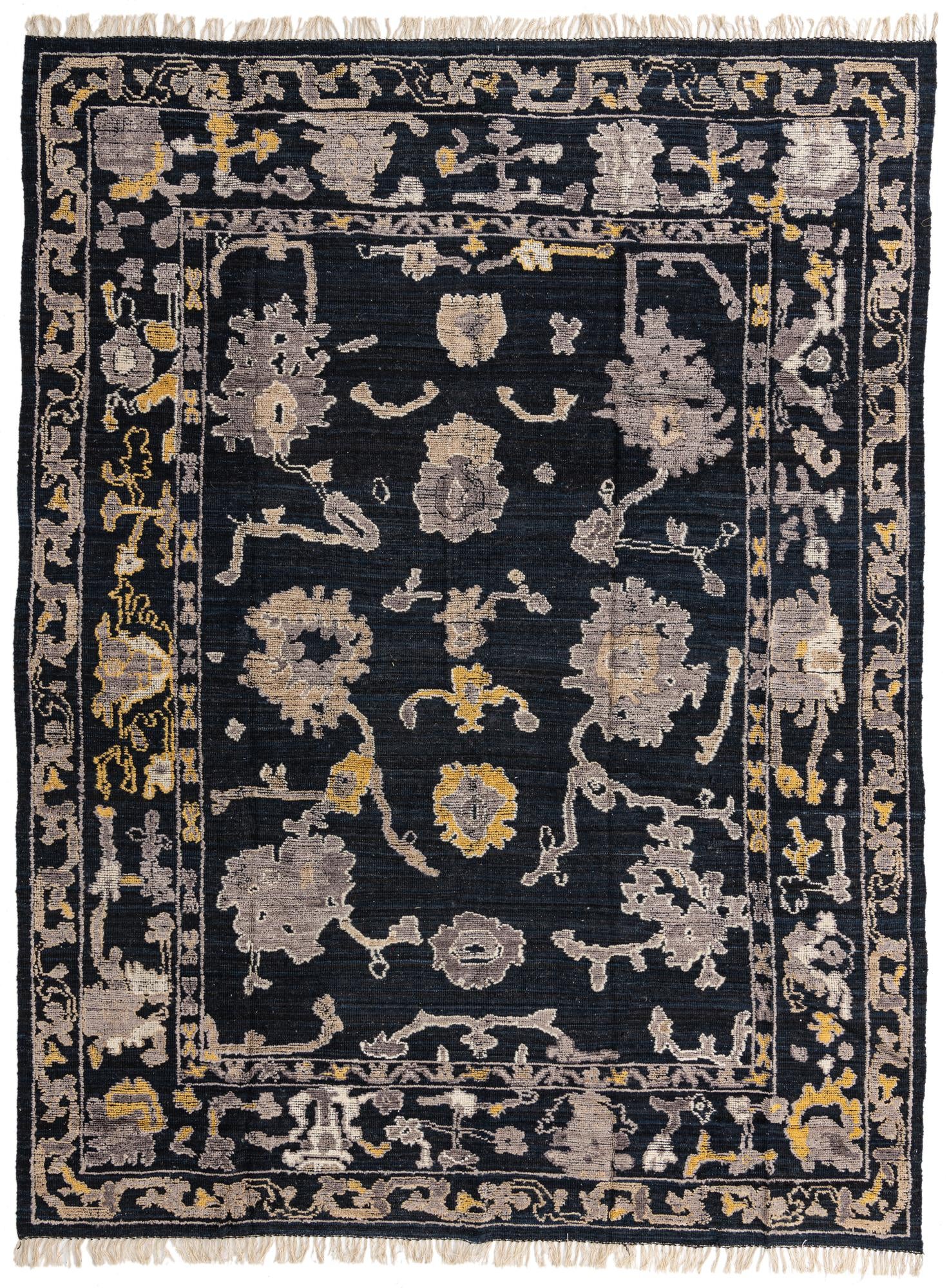 9' 5 x 12' 6 Hand Knotted Oushak Wool Rug