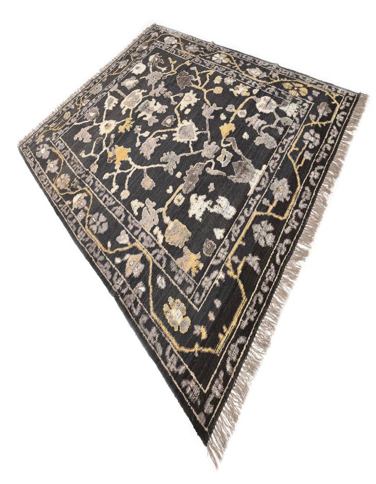 Detail image of 9' 2 x 12'  Hand Knotted Oushak Wool Rug