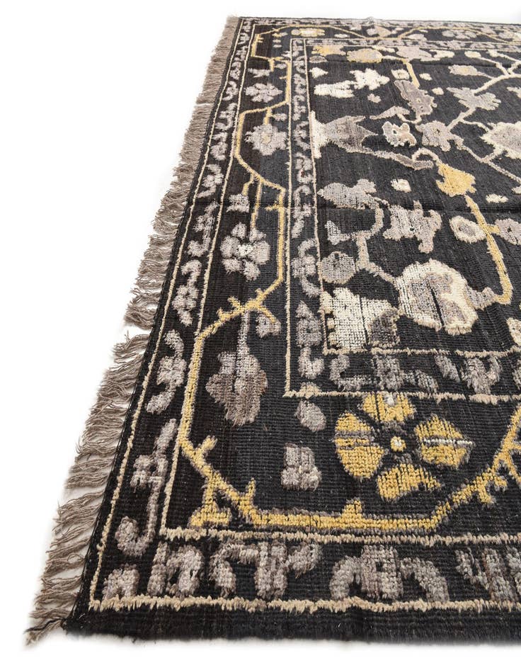 Detail image of 9' 2 x 12'  Hand Knotted Oushak Wool Rug