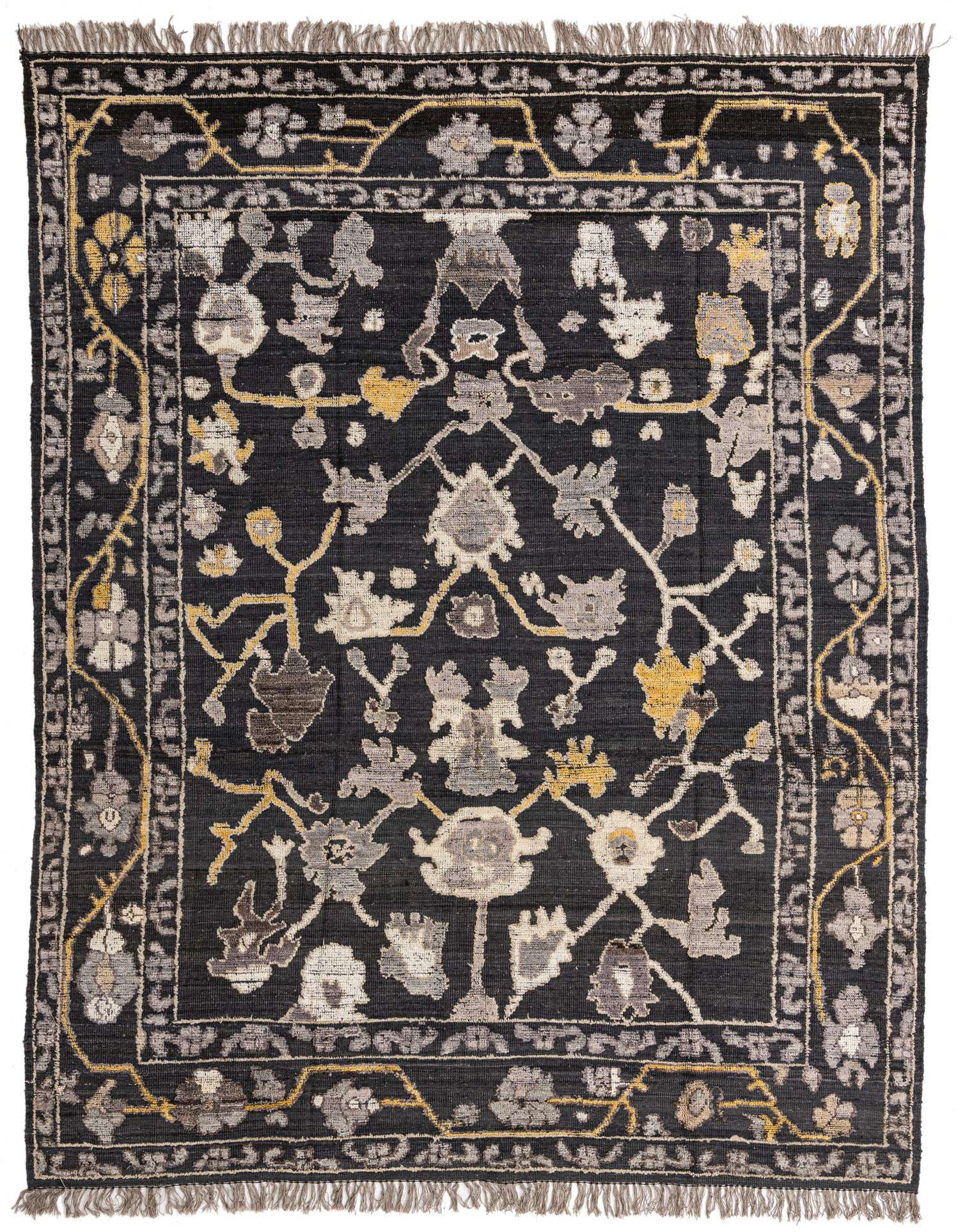 9' 2 x 12' Hand Knotted Oushak Wool Rug
