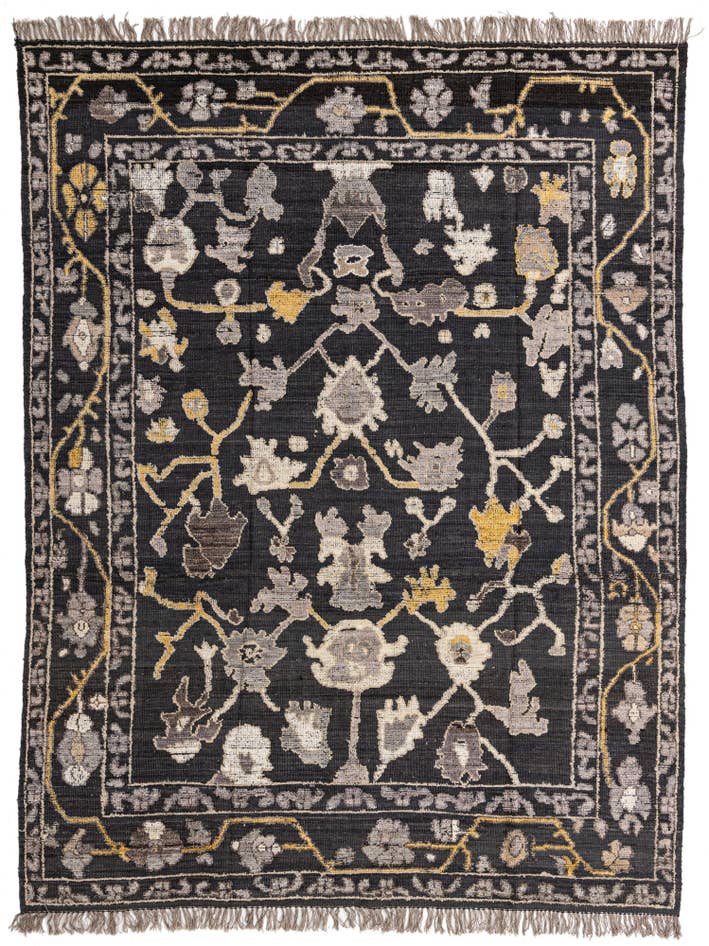 Detail image of 9' 2 x 12' Hand Knotted Oushak Wool Rug