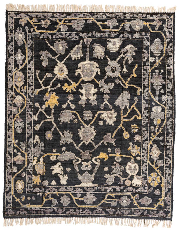 Detail image of 8' 2 x 10' 2 Hand Knotted Oushak Wool Rug