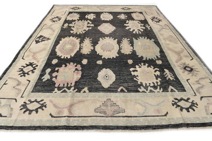 Detail image of 9' 2 x 11' 5 Hand Knotted Oushak Wool Rug
