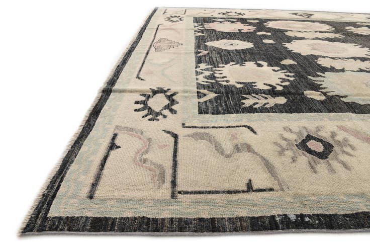 Detail image of 9' 2 x 11' 5 Hand Knotted Oushak Wool Rug