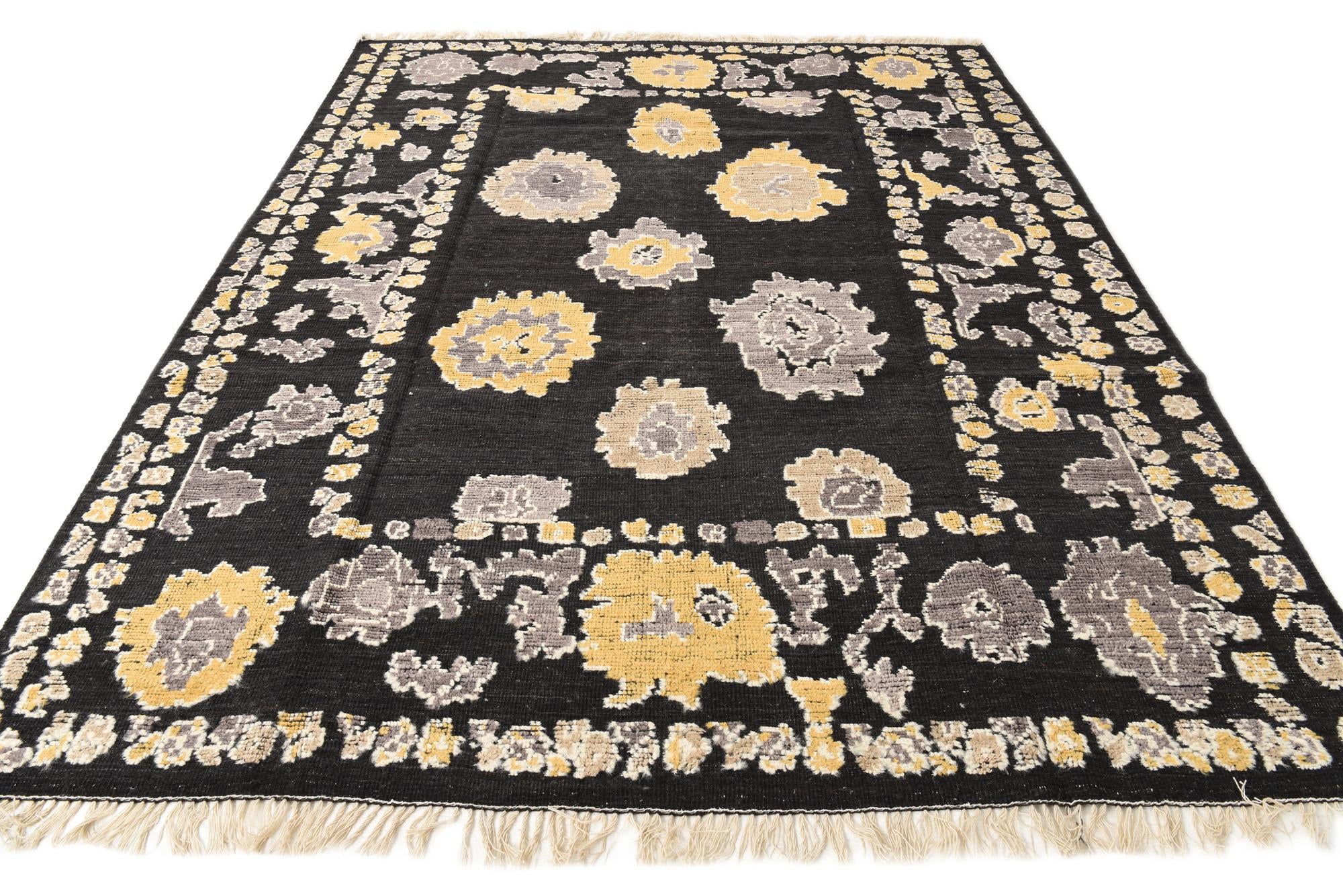 8' x 10' Hand Knotted Oushak Wool Rug